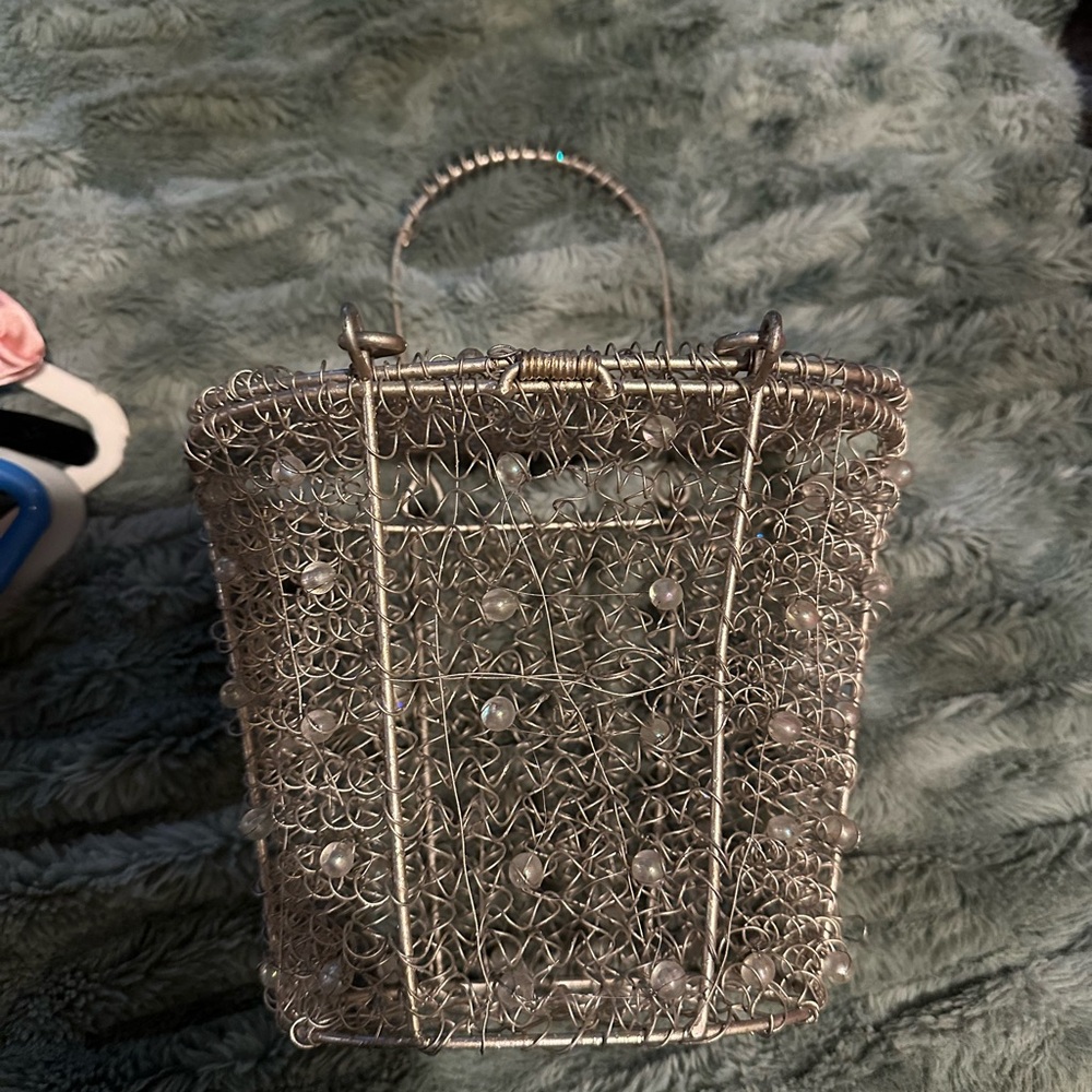 Chic Silver Wire Mesh Mini Bag - image 5